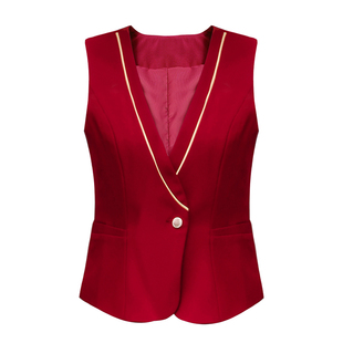 空姐马甲工作制服职业套装裙女时尚美容院酒店前台高铁航乘务学生