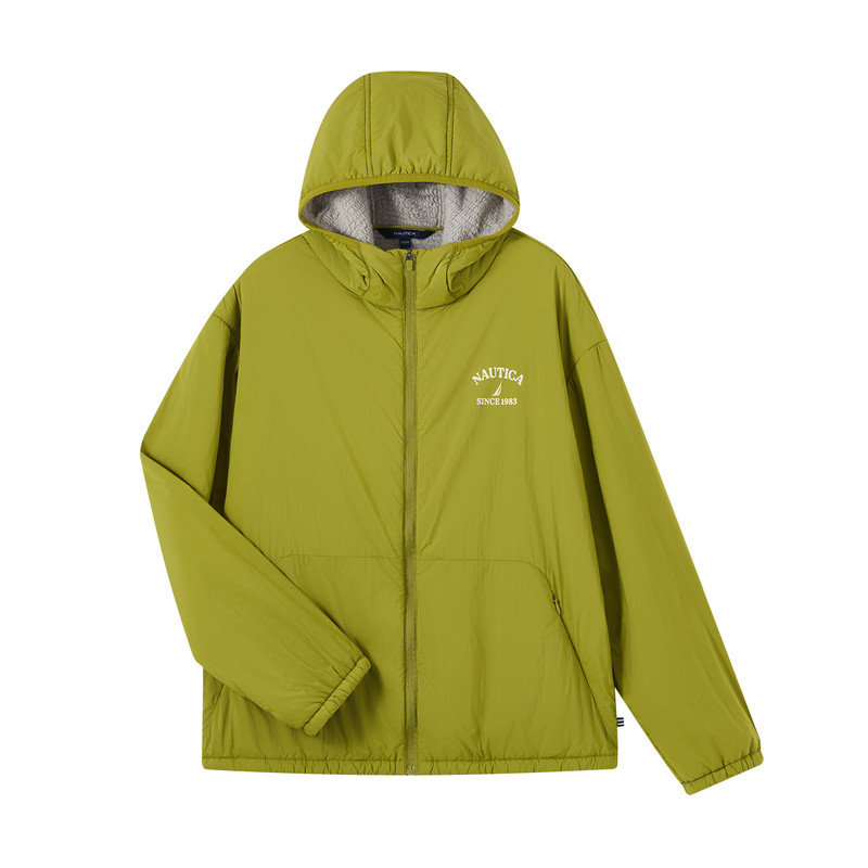 NAUTICA/诺帝卡童装男女童摇粒绒外套秋冬儿童抗静电轻暖连帽外套