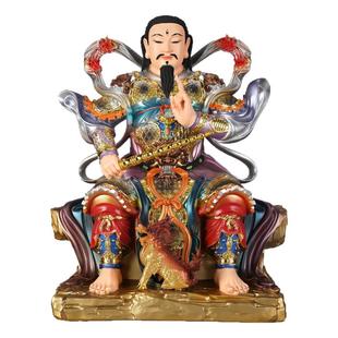慈缘阁铜彩雷祖神像九天应元雷声普化天尊摆件雷祖法像雷神大帝像