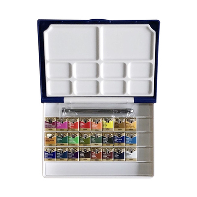 holbein颜料18色套装固体水彩