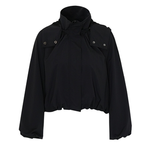 IDPAN黑色短外套夏季新款薄款轻奢高级感休闲百搭通勤外套女