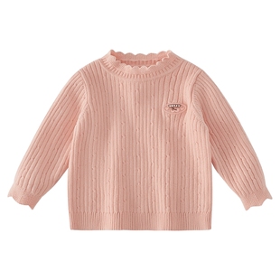 [0刺痒]儿童软毛衣秋冬新款女童针织打底衫内搭宝宝保暖上衣冬装