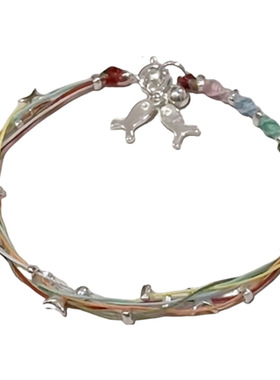 DIY彩虹小鱼手链材料包送女友