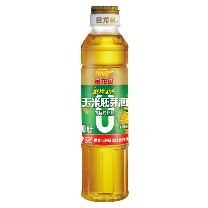 金龙鱼压榨甜香玉米油非转基因玉米胚芽油400ml/瓶家用炒菜食用油