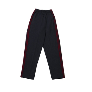 秋冬加绒深灰直口一条浅灰色反光绳校服裤子棉质定做大码四季校裤