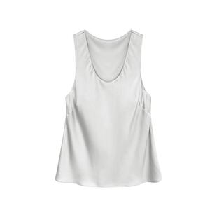 免穿文胸』桑罗简约真丝吊带背心100%桑蚕丝女士打底衣宽松百搭