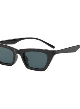 复古欧美三角猫眼墨镜女韩版潮ins网红蹦迪辣妹太阳眼镜街拍嘻哈