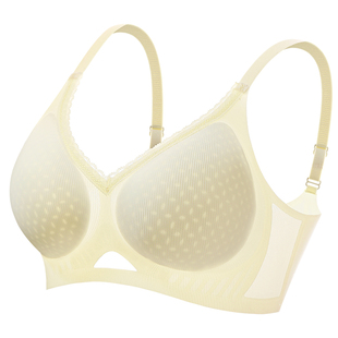 都市丽人天蓝色内衣女款聚拢小胸显大收副乳防下垂文胸夏薄款蕾丝