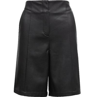 VeroModa高腰仿皮面料短裤