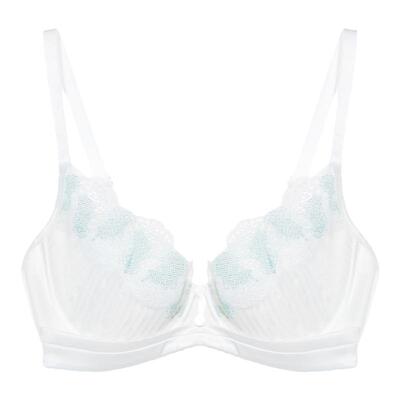 donnaforte文胸刺绣白色内衣透气