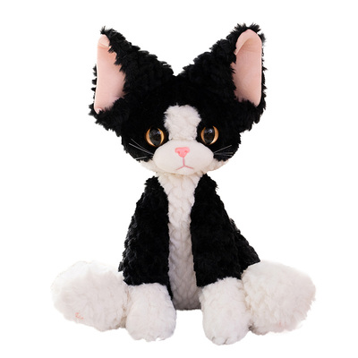 玩偶猫咪仿真天威林德文卷猫PP棉