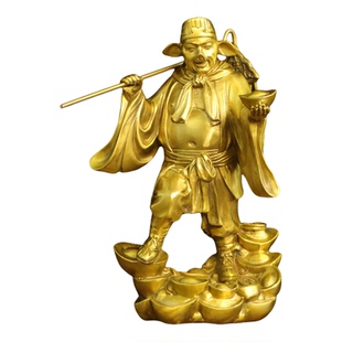 纯黄铜猪八戒摆件铜猪天蓬元帅像贪财好色铜像生肖猪家居装饰品