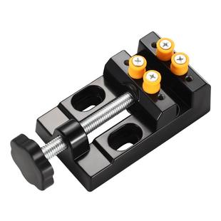 微型迷你铝合金吸盘式台钳家用小型平口钳文玩核桃夹工具雕刻钻床