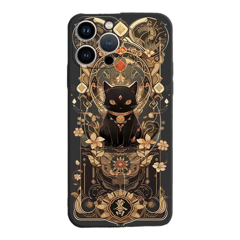 iPhone17手机壳magsafe磁吸充电苹果15promax16黑金招财猫14plus新款13por硅胶12pm高级