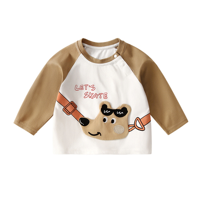 宝宝长袖t恤纯棉立体图案7A