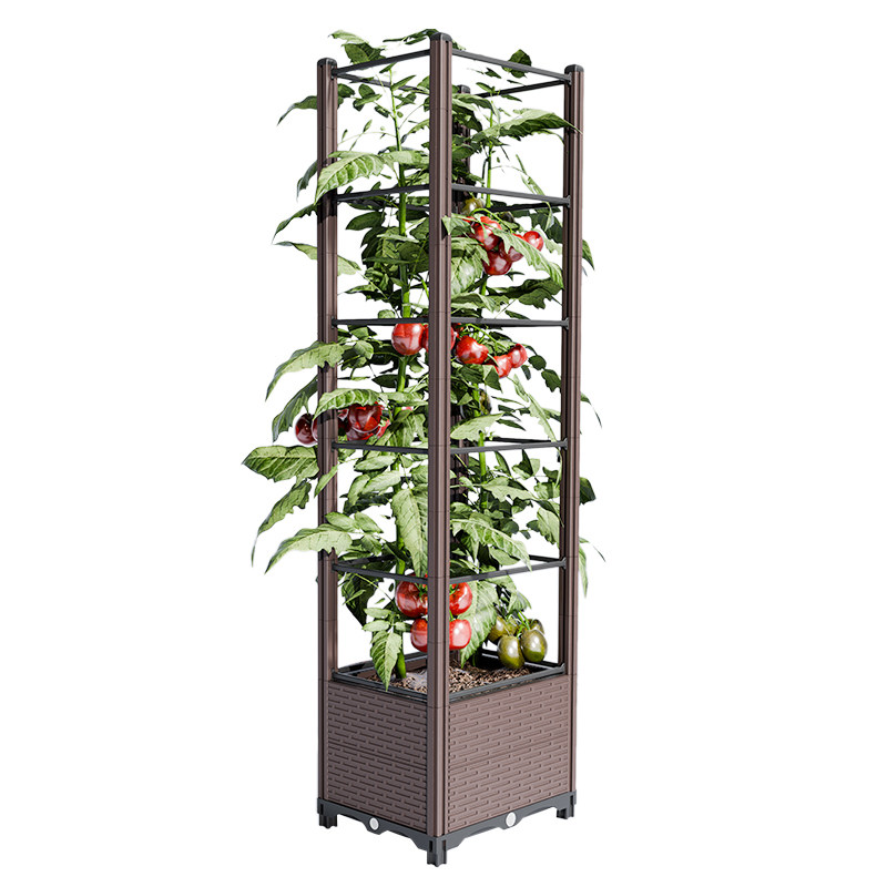 花架种植箱蔬菜爬藤架带轮好移动家用阳台庭院户外蔬菜种植花架箱