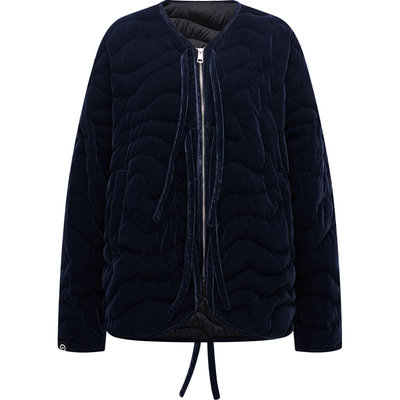 轻奢丝绒感羽绒外套潮流奶奶衫