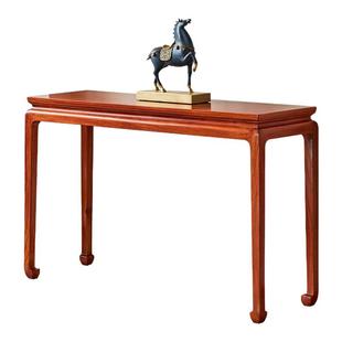 缅甸花梨木平头案新中式实木玄关桌红木条案家用客厅靠墙条几供桌