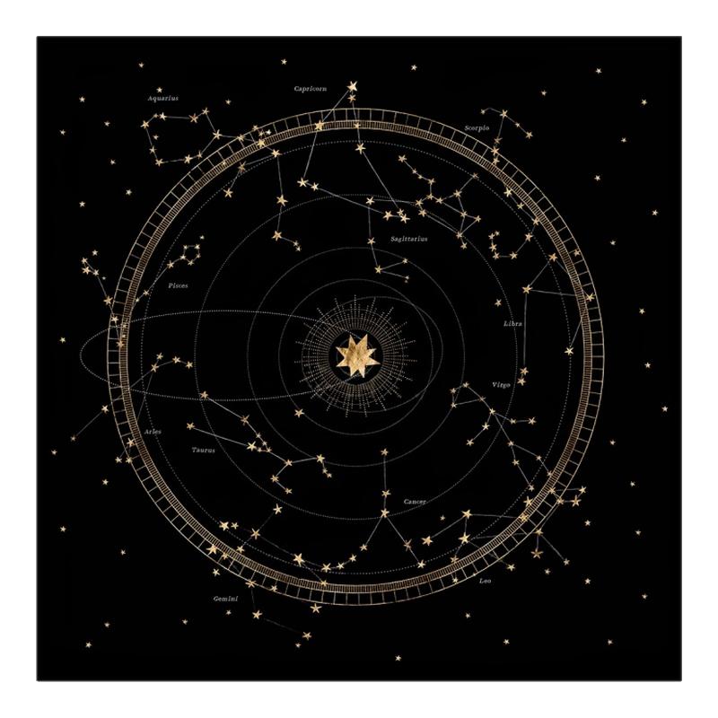 塔luo牌罗牌桌布Tarot推牌绒布垫子月亮神秘祭坛布桌布