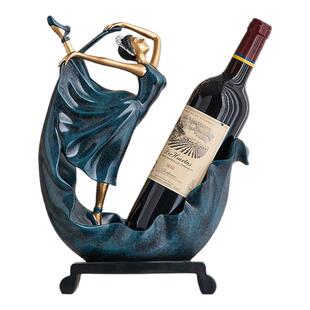 红酒架摆件轻奢高档展示柜酒柜装饰品酒瓶架子客厅置物柜家用大气