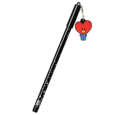韩国bt21公仔挂件中性笔签字黑色