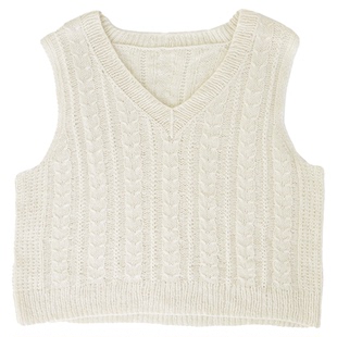 编织人生362雾羽 牦牛绒绞花背心材料包 手工DIY毛线棒针秋新品