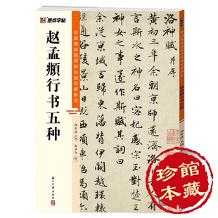 墨点字帖 中国碑帖高清彩色精印解析本赵孟頫行书五种 原碑残字复原视频讲解成人毛笔书法练习字帖