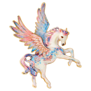 彩色飞马独角兽胸针高级感珐琅彩绘西装大衣胸花别针百搭配饰礼物