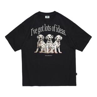 【冰感防晒】索罗娜T恤速干运动男女斑点狗印花美式圆领宽松短袖