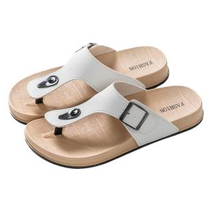 夏天男人字拖户外百搭厚底时尚潮流防滑无味软底镂空学生沙滩鞋男