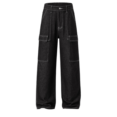 【复古垂感】多口袋工装牛仔裤男