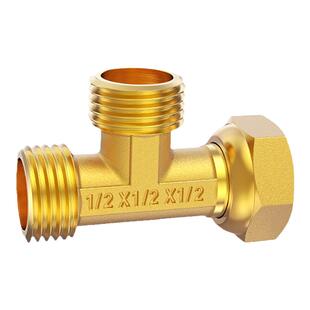 全铜三通活接内丝外丝自来水水管分水阀接头配件4分