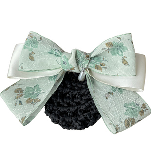 盘头头花新中式发网女护士网兜酒店气质盘发餐饮职业工作头饰发饰