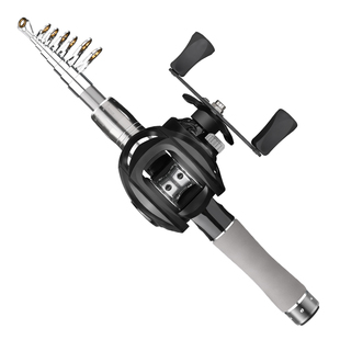 新款短节伸缩路亚竿全套装碳素超轻远投路滑竿迷你便携小海竿抛竿