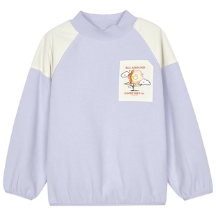 斯凯奇outlets童装男女童春秋休闲套头卫衣儿童加绒时尚针织上衣