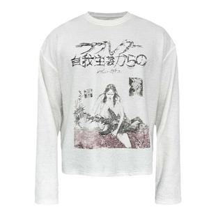 JCAESAR WAFFLE SLEEVE 自我主义华夫格长袖 摇滚插画 康利印花