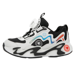 泰兰尼斯儿童闪灯运动鞋春季款男女童时尚旋钮跑步鞋休闲幼儿园鞋