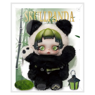 乐一百适用于泡泡玛特SKULLPANDA熊怠怠毛绒公仔挂件吊卡展示盒