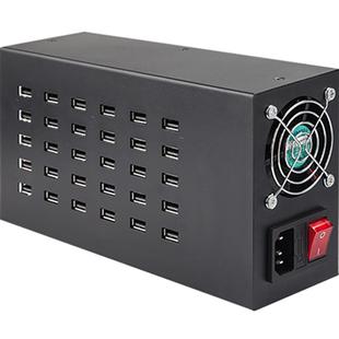 睿斯usb多口充电器多孔插头桌面20/40接口10手机充电桩工作室快充安卓适用苹果集线器大功率多功能排插座电源