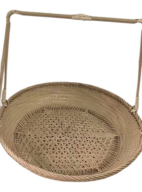 竹制品手工竹编竹提篮日式