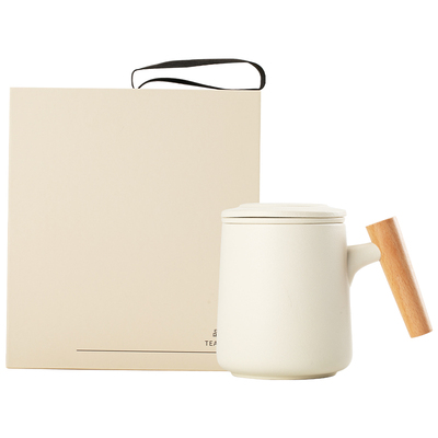 陶瓷茶水分离办公泡茶杯