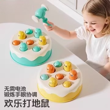 打地鼠儿童玩具宝宝益智早教0-1岁婴儿敲打3锤子游戏机大号女男孩