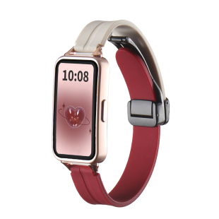 适用华为手环11/10表带新款硅胶磁吸9/8nfc腕带高级感智能运动7/6pro高颜值舒适手链荣耀九十代专用女款表链