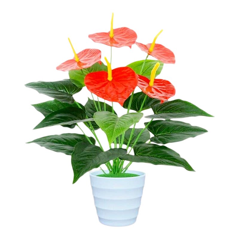 仿真植物红掌假花塑料绿萝盆栽室内外家居客厅装饰花草落地摆设件