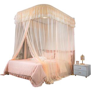 维美诗U型蚊帐导轨挂墙轨道支架家用2025新款高级1米8大床公主风