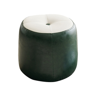 家用皮凳客厅茶几圆凳卧室梳妆凳皮墩试衣间换鞋凳儿童沙发小凳子