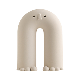 贝汉美ins侘寂风陶瓷花瓶摆件家居客厅玄关桌面可爱艺术插花装饰