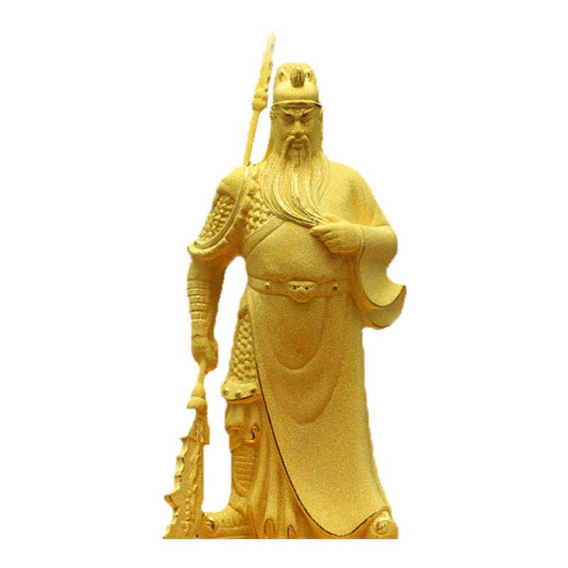汽车摆件高级感中控台摆件用品内饰绒沙金武财神精致关公佛像车饰