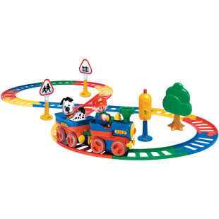 TOLO宝宝益智轨道车玩具嘟嘟小火车家庭早教交通礼盒套装男孩玩具