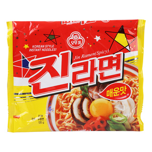 韩国进口不倒翁金拉面方便面韩式即食速食泡面辛辣拉面面饼旗舰店